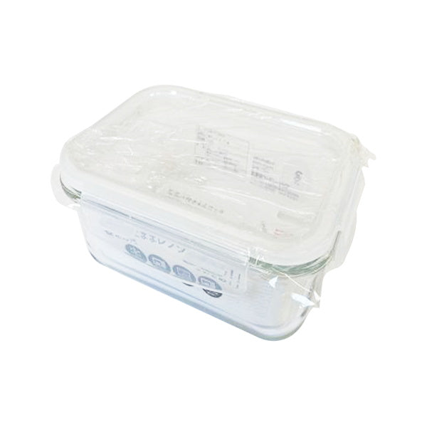 キャニスター フードストッカー 食品保存容器 保存ケース 4点ロックガラスフードコンテナ長方形380ml　323168
