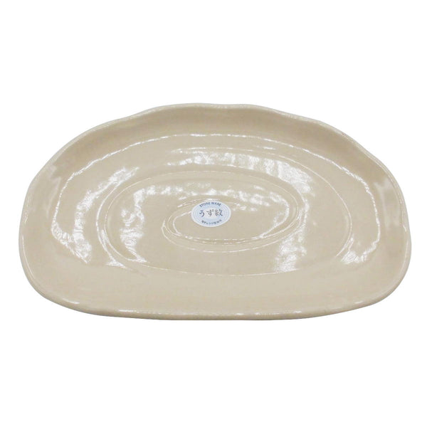 うず紋楕円中皿 18cm 323687