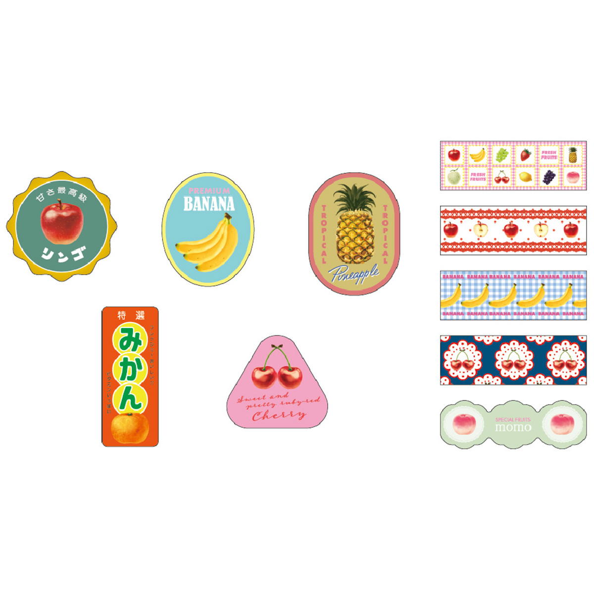 【OUTLET】フレークシール 30P フルーツお取り寄せラベル 326008