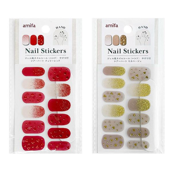 ジェル風ネイルシール(ハンド) シアーハート 327217