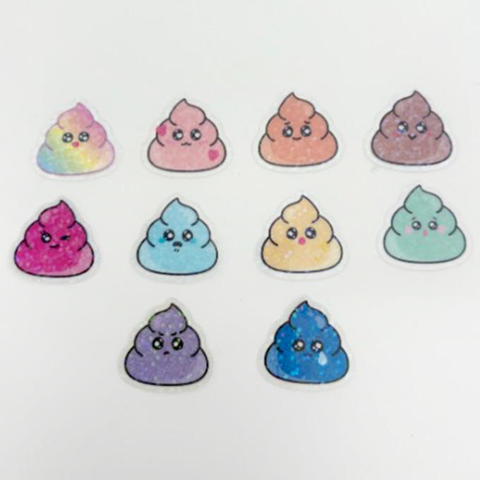 フレークシール キラキラおめめうんち 30枚入 327623