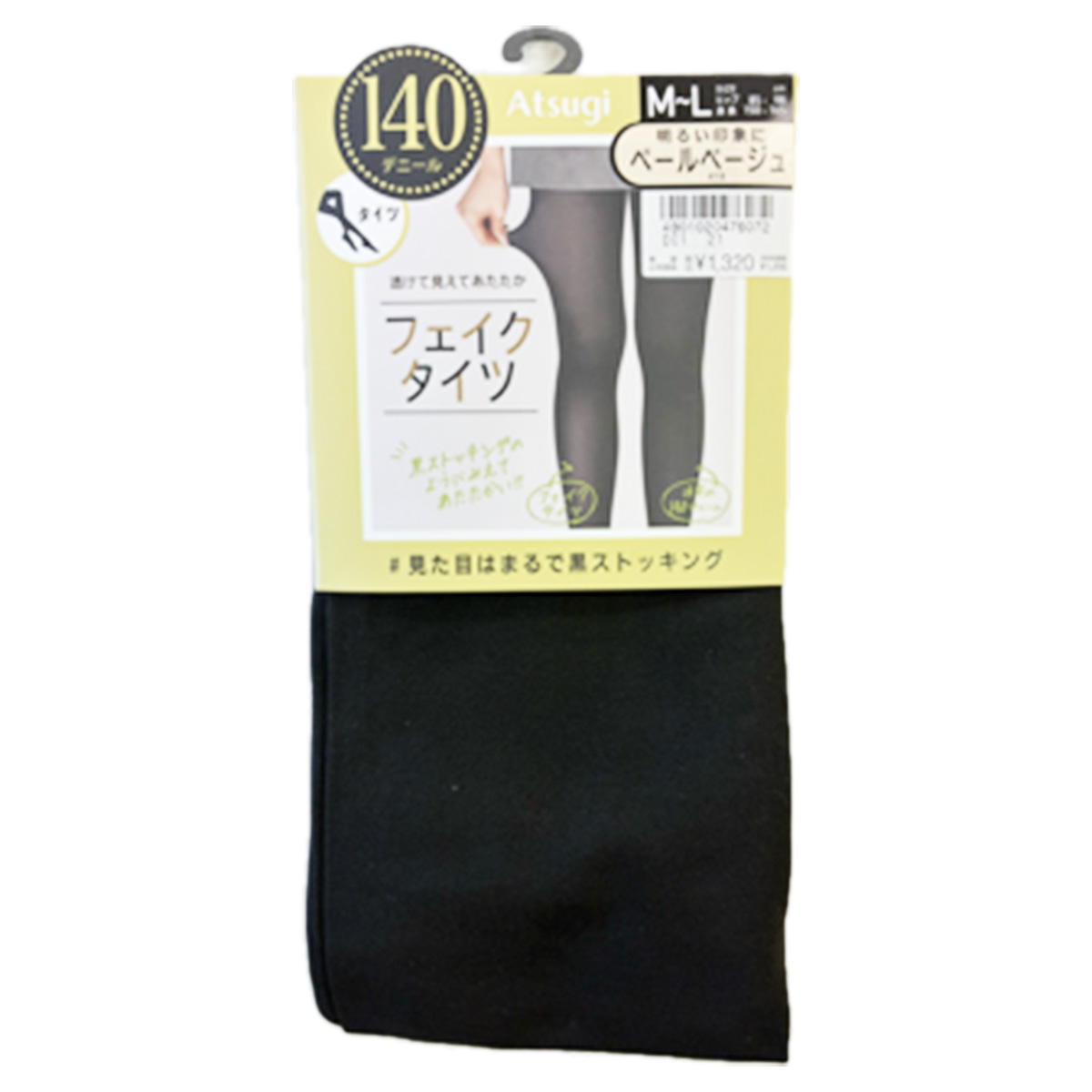 フェイクタイツ140デニールM-LペールBE 328961