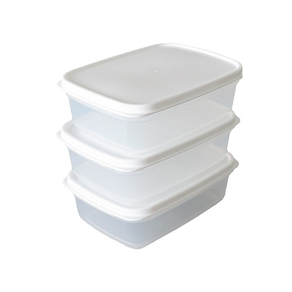 食品保存容器 フードストッカー ストック容器 フィットインパック 3P ホワイト 300ml　330431