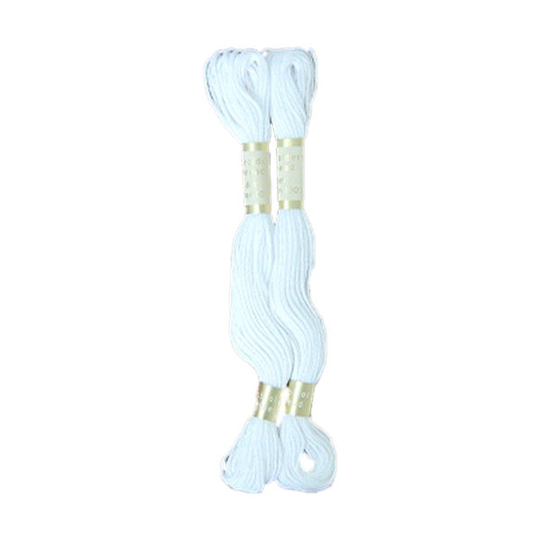 刺繍糸 刺しゅう糸 ししゅう 国産綿100％ 8m×２本 ホワイト 白　335633
