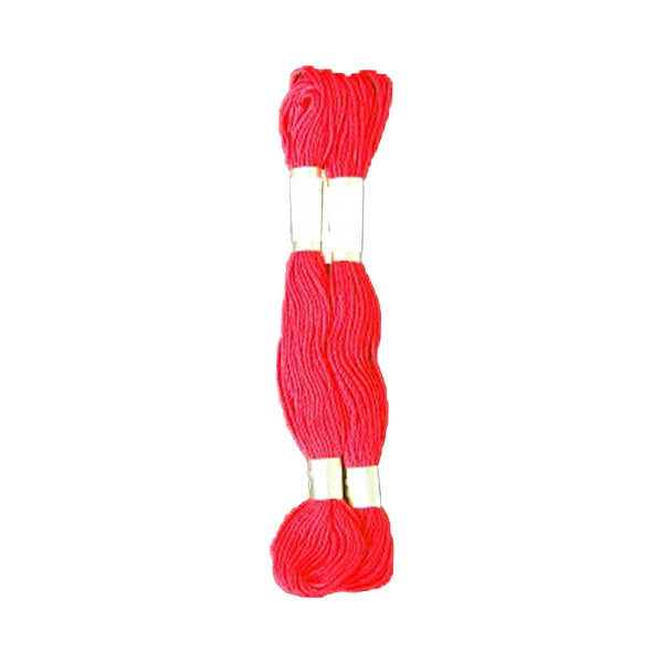 刺繍糸 刺しゅう糸 ししゅう 国産綿100％ 8m×２本 レッド 赤　335634