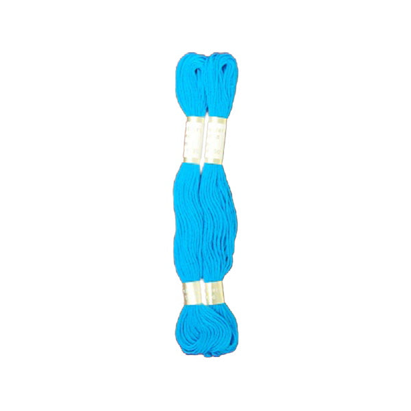 刺繍糸 刺しゅう糸 ししゅう 国産綿100％ 8m×２本 ブルー 青　335637