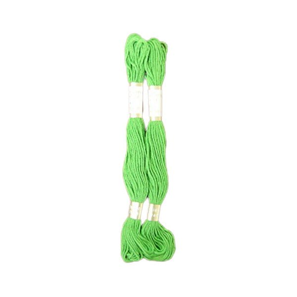 刺繍糸 刺しゅう糸 ししゅう 国産綿100％ 8m×２本 黄緑　335638