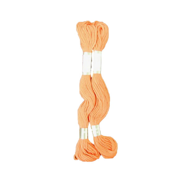 刺繍糸 刺しゅう糸 ししゅう 国産綿100％ 8m×２本 オレンジ　335641