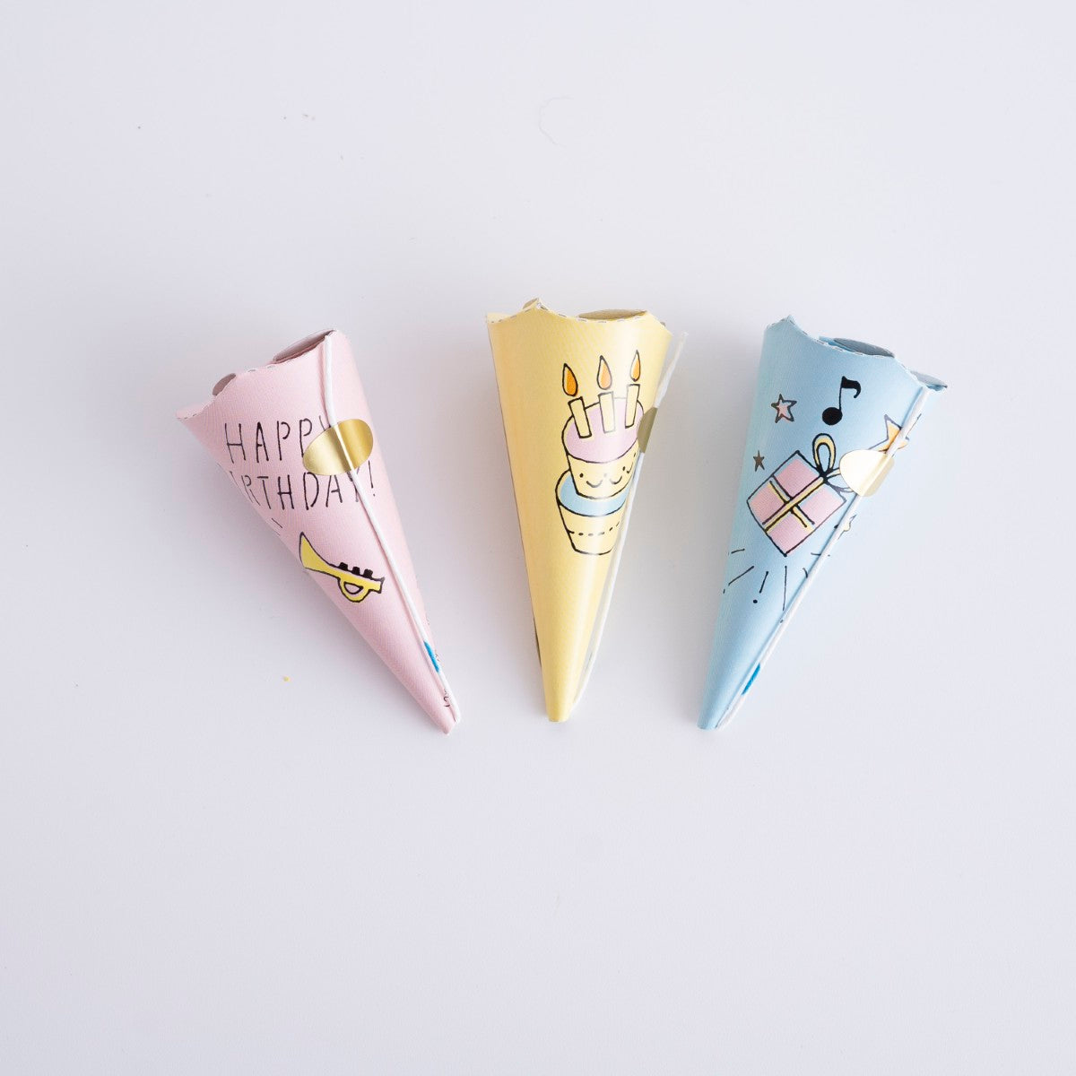 散らからないハッピーバースデークラッカー 3P　335758