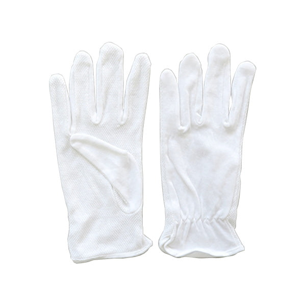 手袋 手荒れ防止 手指保護 コットングローブ白すべり止め付 フリーサイズ　337155
