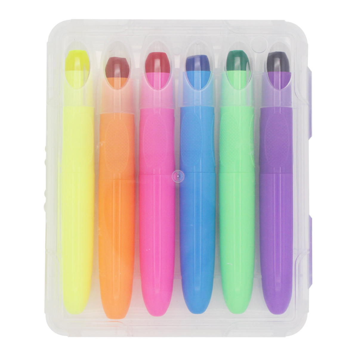 水性クレヨン6P蛍光色(ケース付) 337653