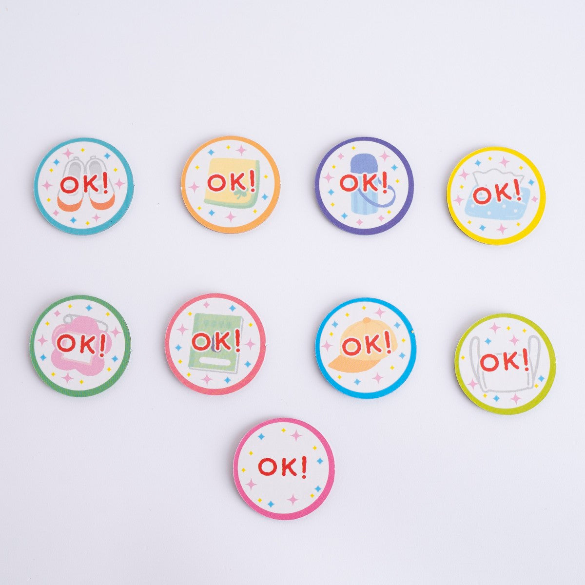 もちものチェックマグネット 9P　338652