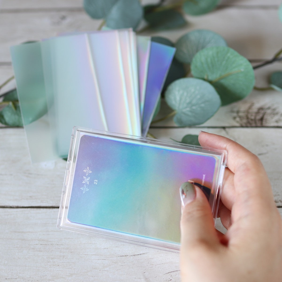 デコレーションスリーブ チェキサイズ オーロラカラー 20P　338766