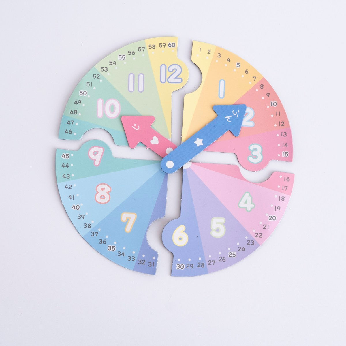 【OUTLET】ダイカットマグネット 時計 6P　339361