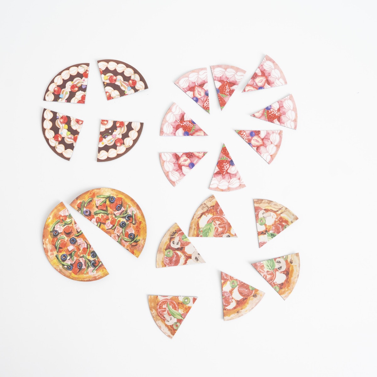 ダイカットマグネット 分数フード 20P　339362