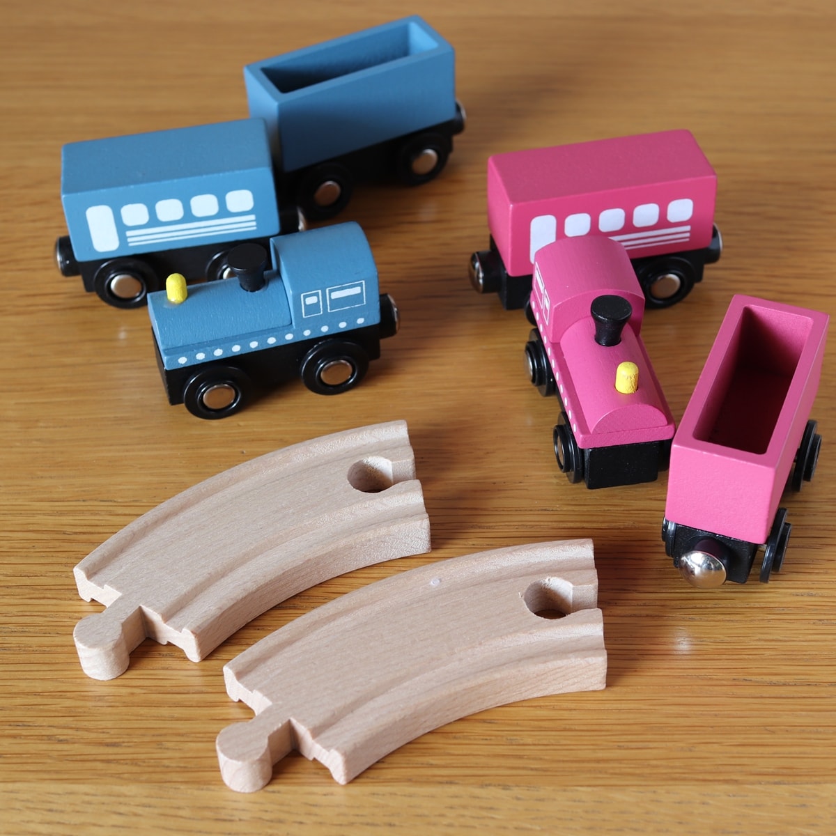 木製汽車 曲線レール2本入 339402