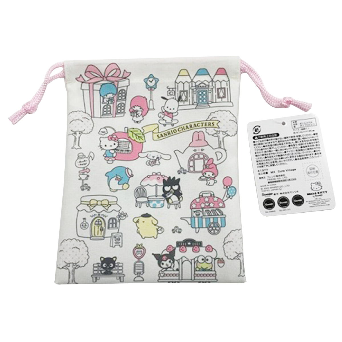 【在庫限り】sanrio サンリオMIX ミニ巾着 キュートビレッジ 341705