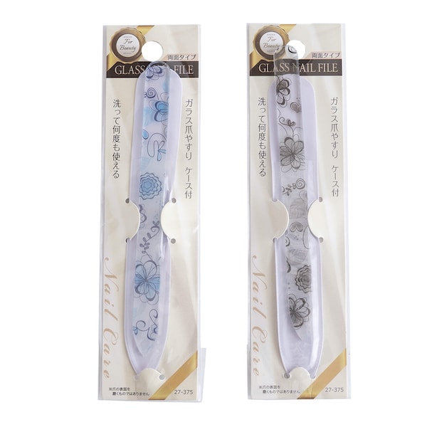洗って使えるプリントガラス爪ヤスリ ケース付 S　341935