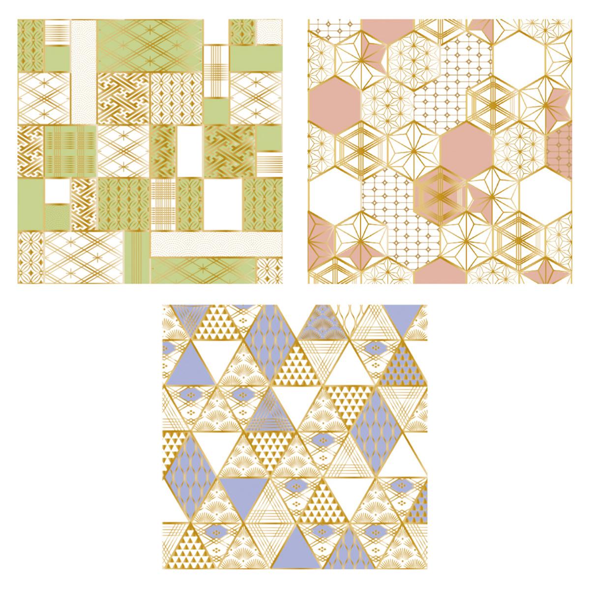 デザインペーパー 9P モダン格子 342097