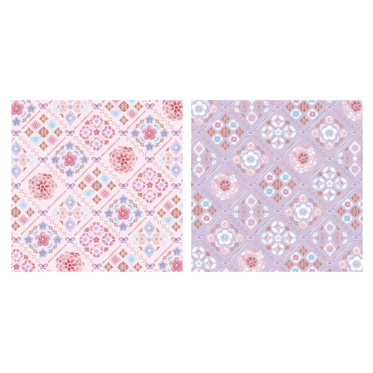 デザインペーパー 8P 花和柄 342098