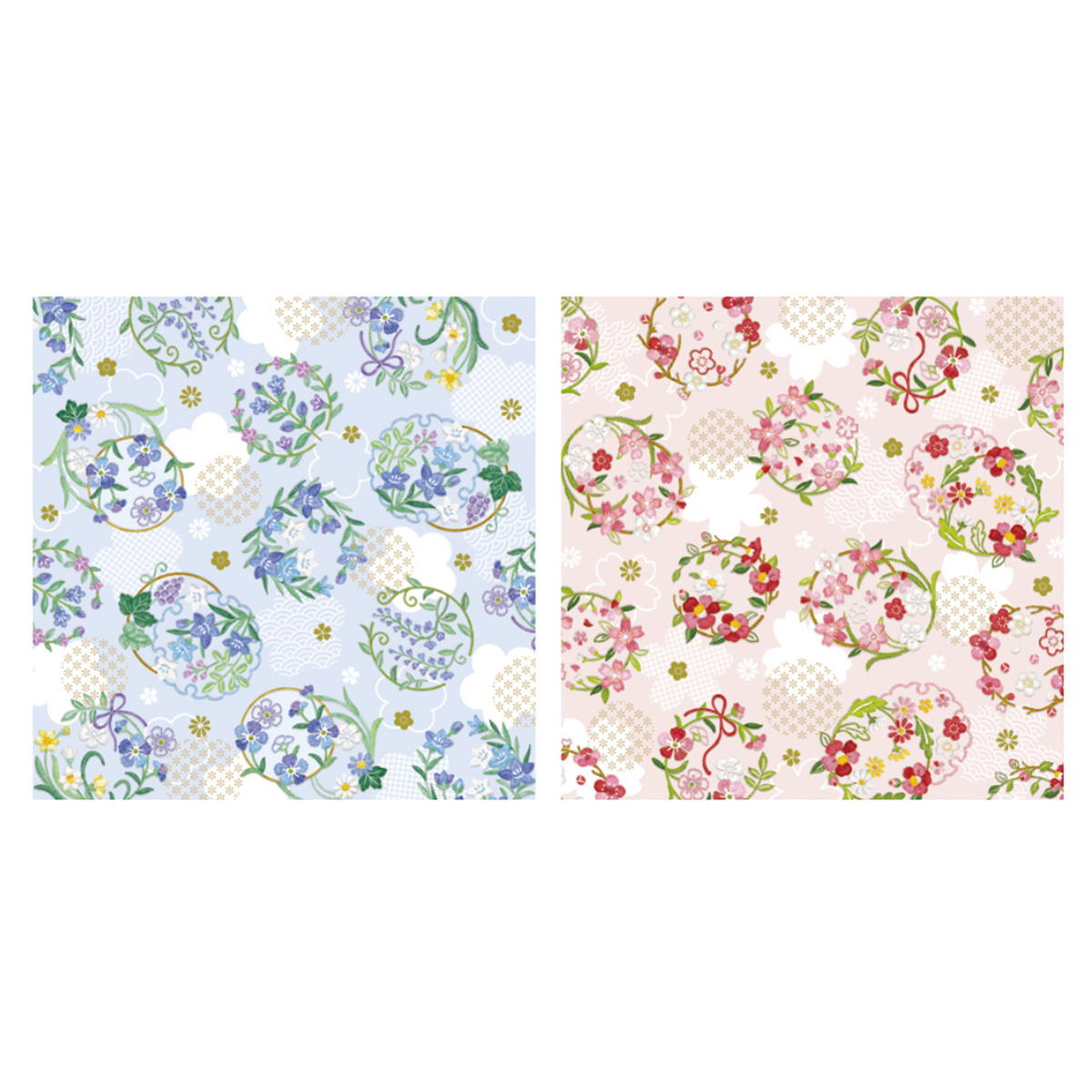 【d-2128】デザインペーパー デザインペーパー 8P 花輪 342099