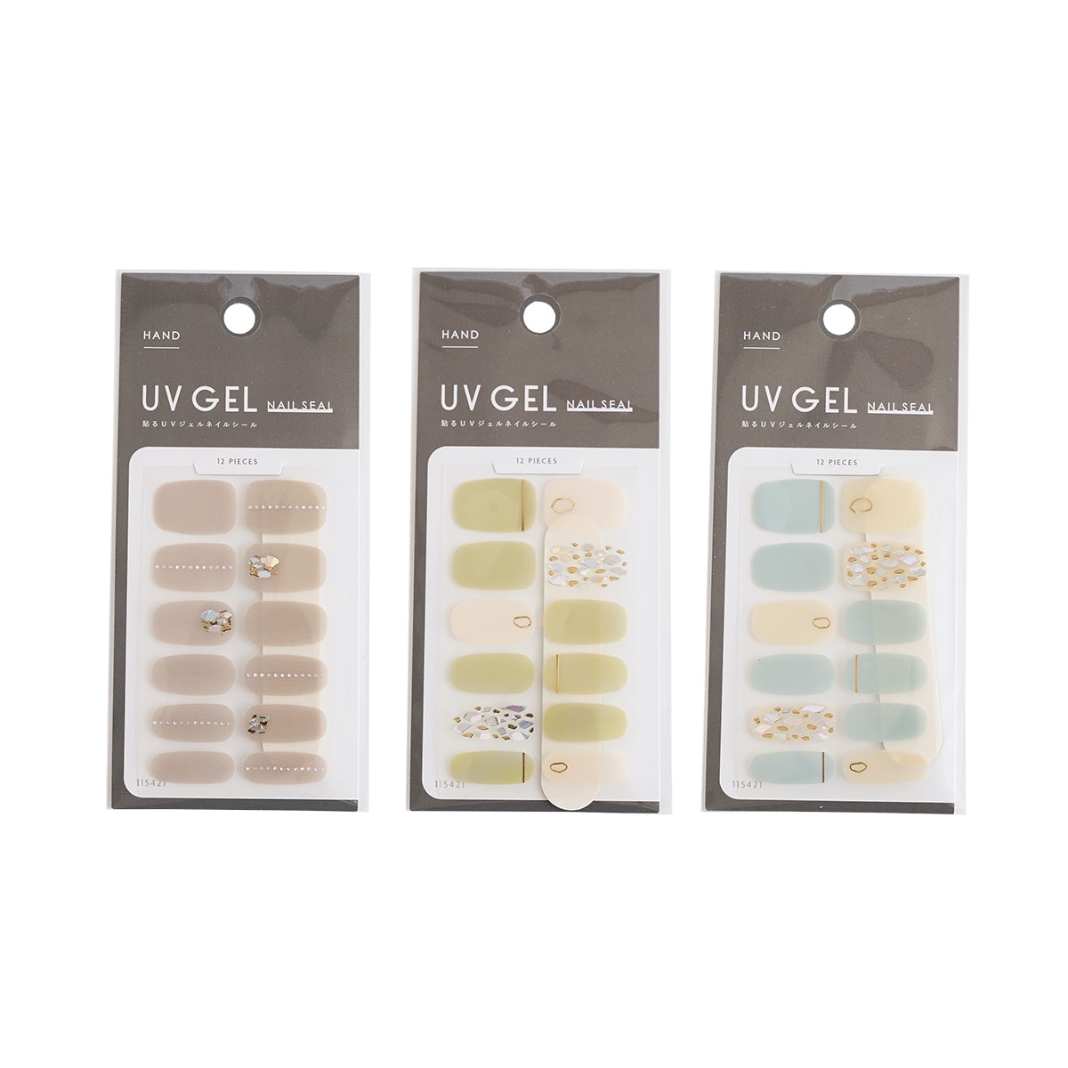 ジェルネイルシール 2106‐HaBくすみカラー ライト硬化不要 342602