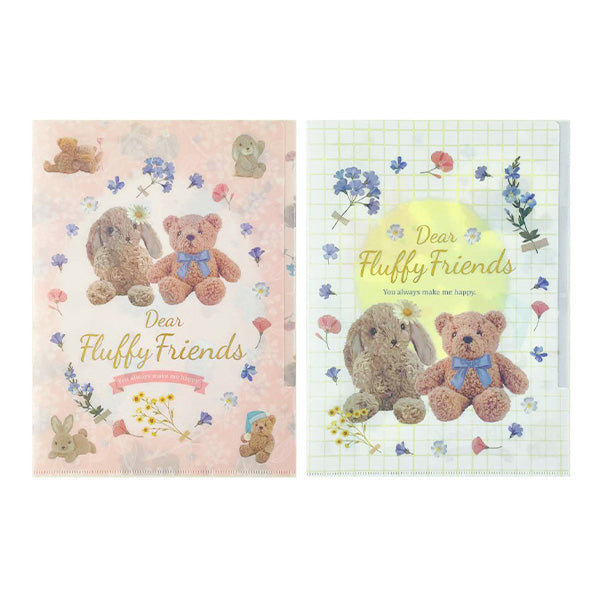 【OUTLET】クリアファイル クリアホルダー A4 Dear Fluffy Friends　342965