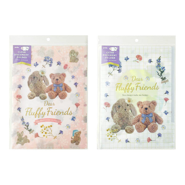 【OUTLET】クリアファイル クリアホルダー A4 Dear Fluffy Friends　342965