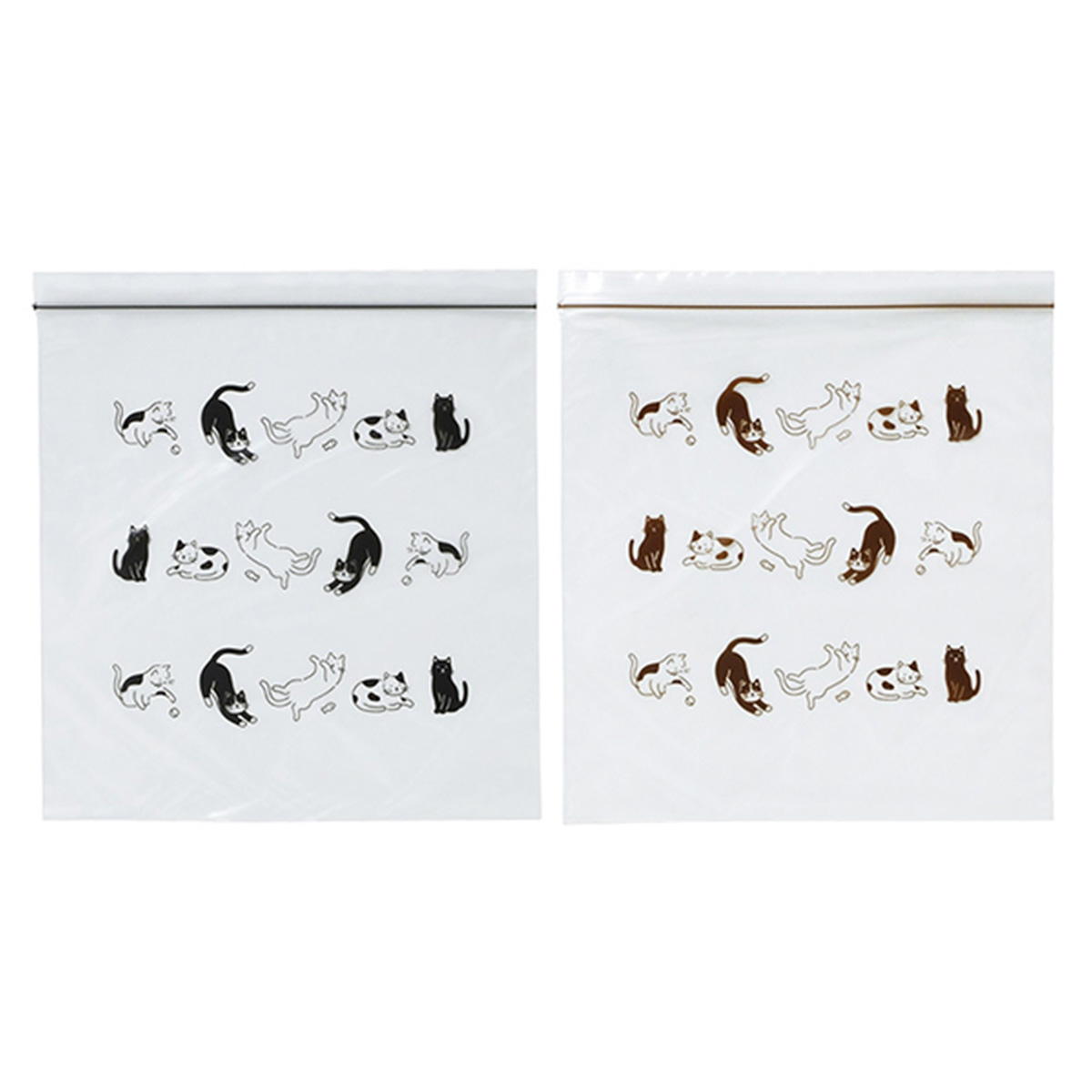 フリーザーバッグねこ柄L6枚 343345