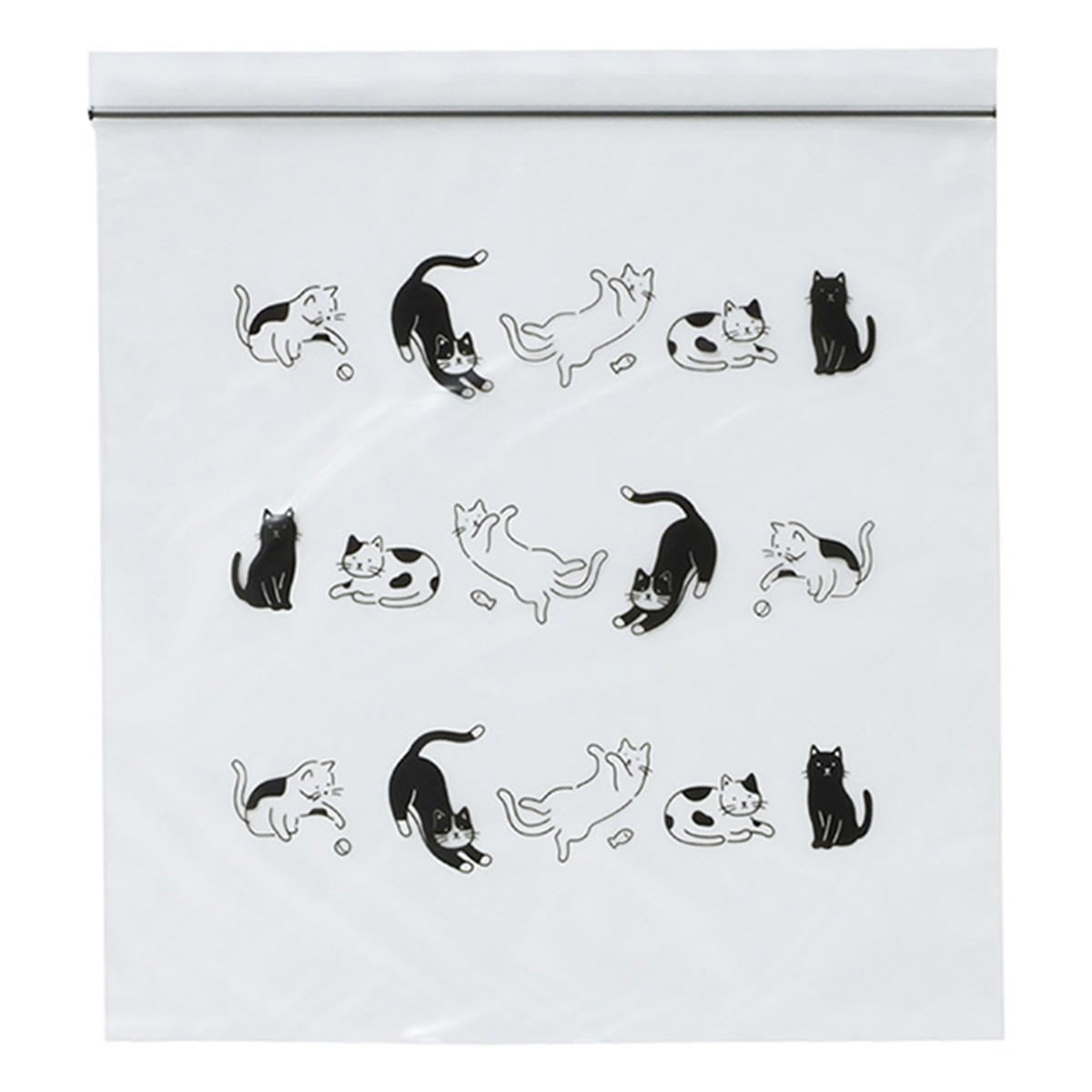 フリーザーバッグねこ柄L6枚 343345