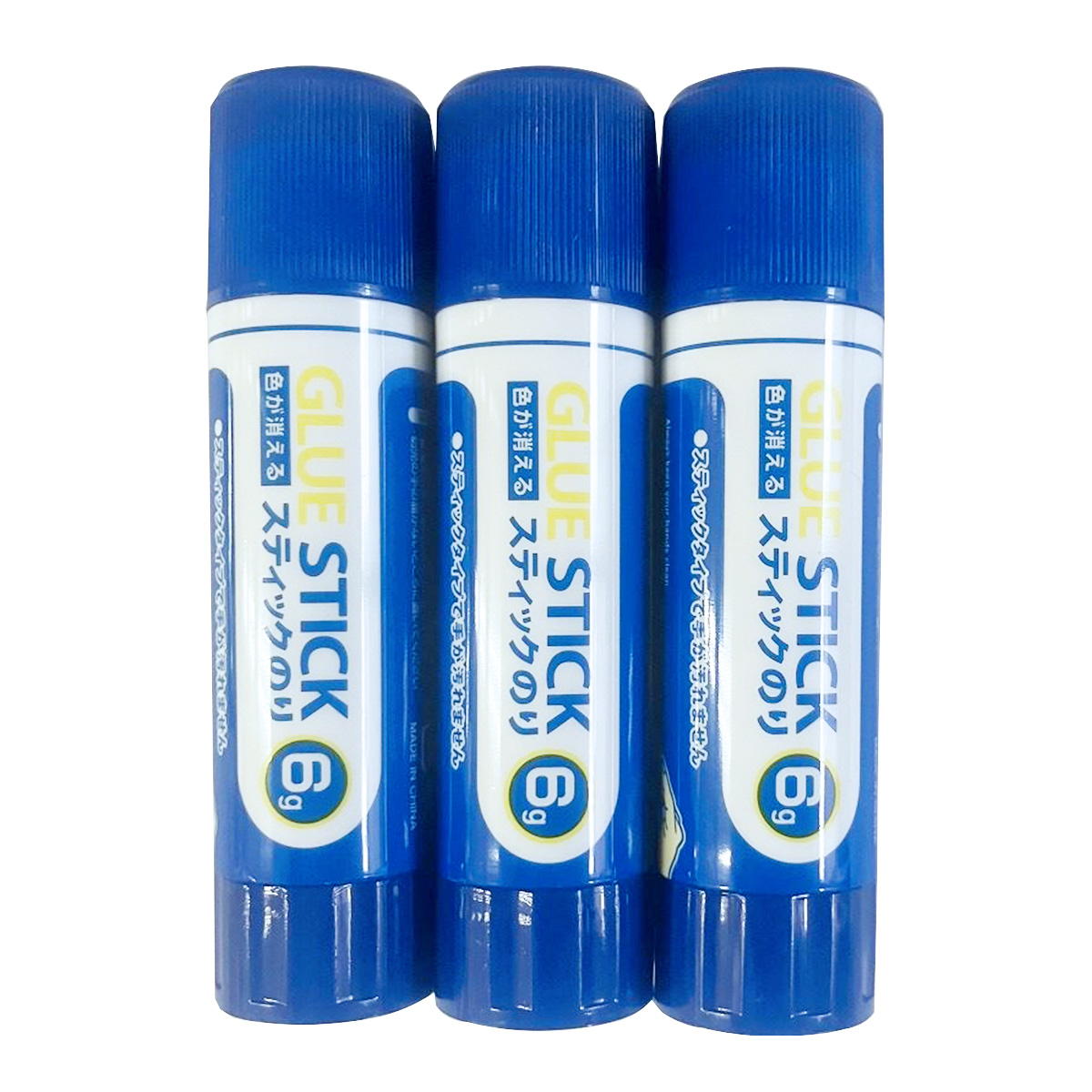 色が消えるスティックのり 6g 3本入り 345348