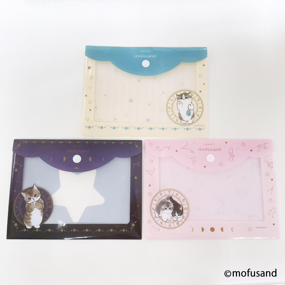 mofusand ボタン付きA6クリアファイル（横型） 【お一人様12点まで】 346106