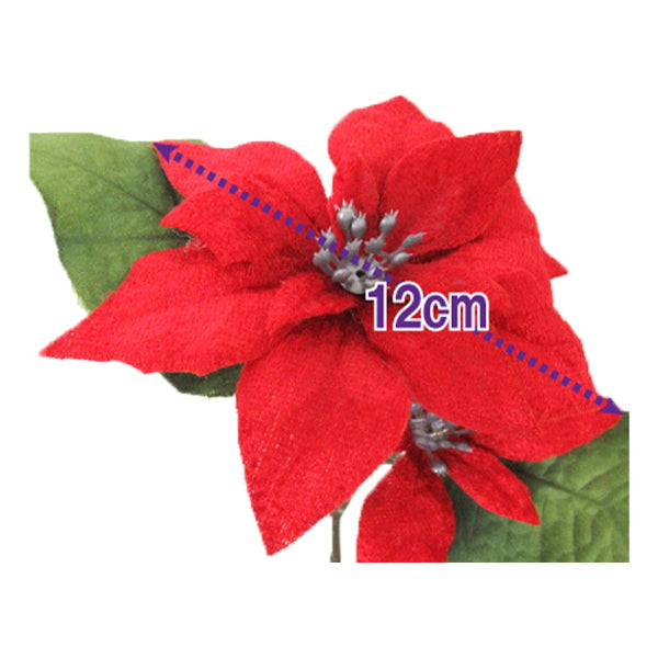 【OUTLET】ベルベットショートポインセチア　346418