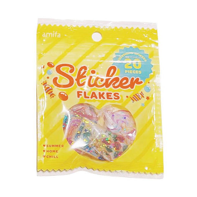 フレークシール 20片 お菓子パッケージ 347158