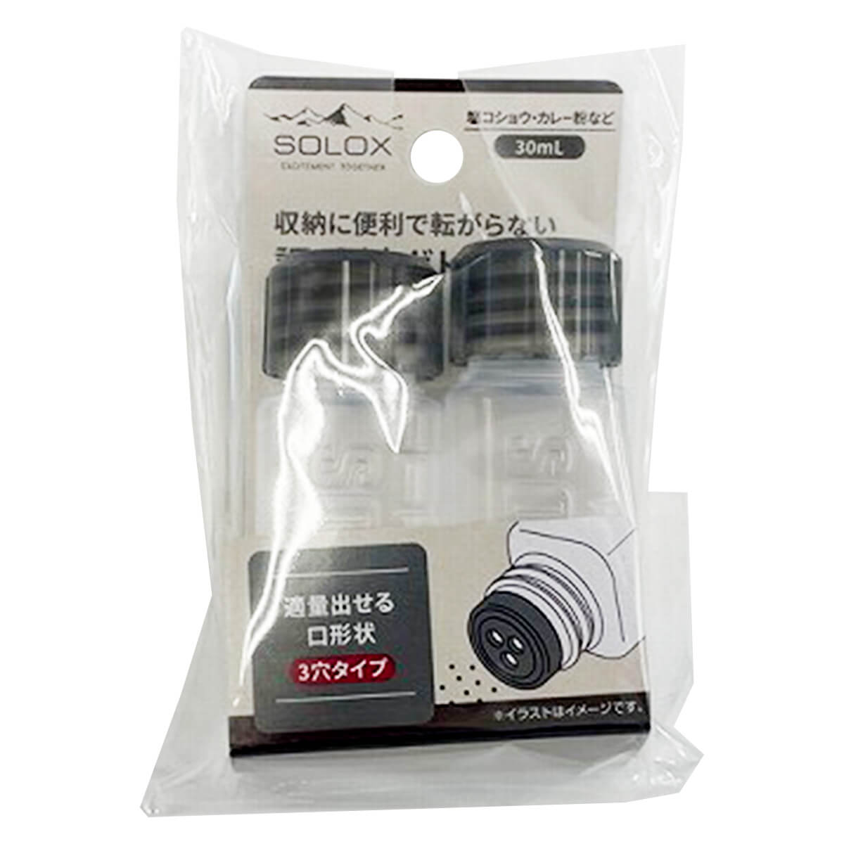 スパイスボトル おしゃれ 調味料入れ 調味料ボトル SOLOX 転がらない