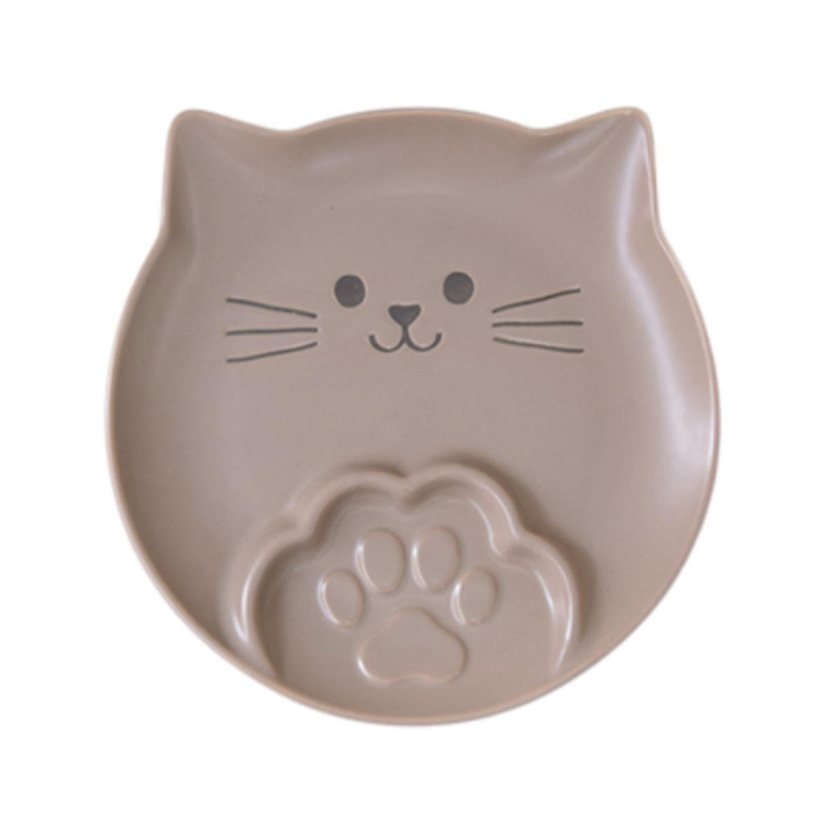 OUTLET】ラテにゃんこ 仕切り皿 ブラウン 349015