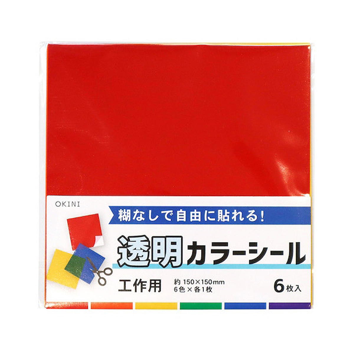 透明カラーシール 工作用 6P 349585