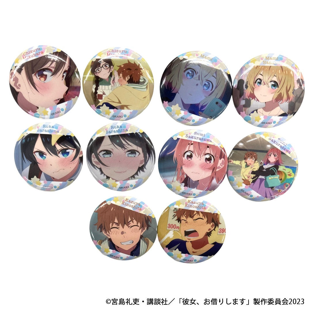 彼女、お借りします かのかり展 缶バッジ コンプリート 彼女、お借りします 水原千鶴ら5人の新規描き下ろしグッズ 8月