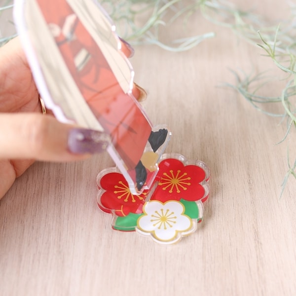 アクリルスタンドデコレーション台座 アクスタ台座 梅柄 推し活 オタ活  351408