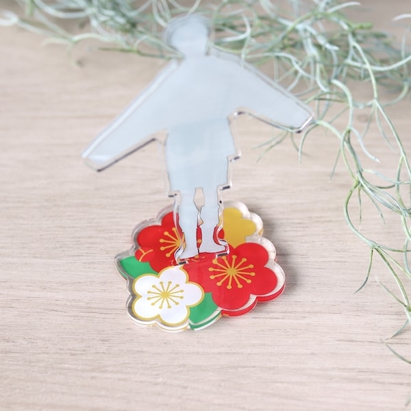 アクリルスタンドデコレーション台座 アクスタ台座 梅柄 推し活 オタ活  351408