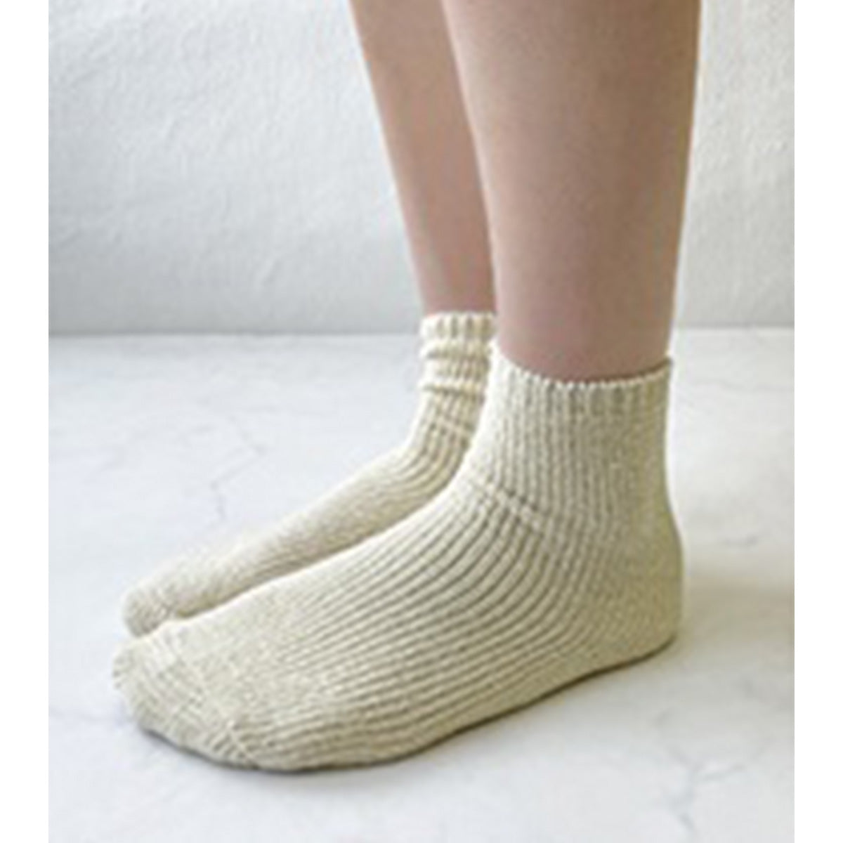 【クーポンで半額】靴下 ソックス 秋冬用 モコモコクルーソックス グリーン 23?25cm 351636