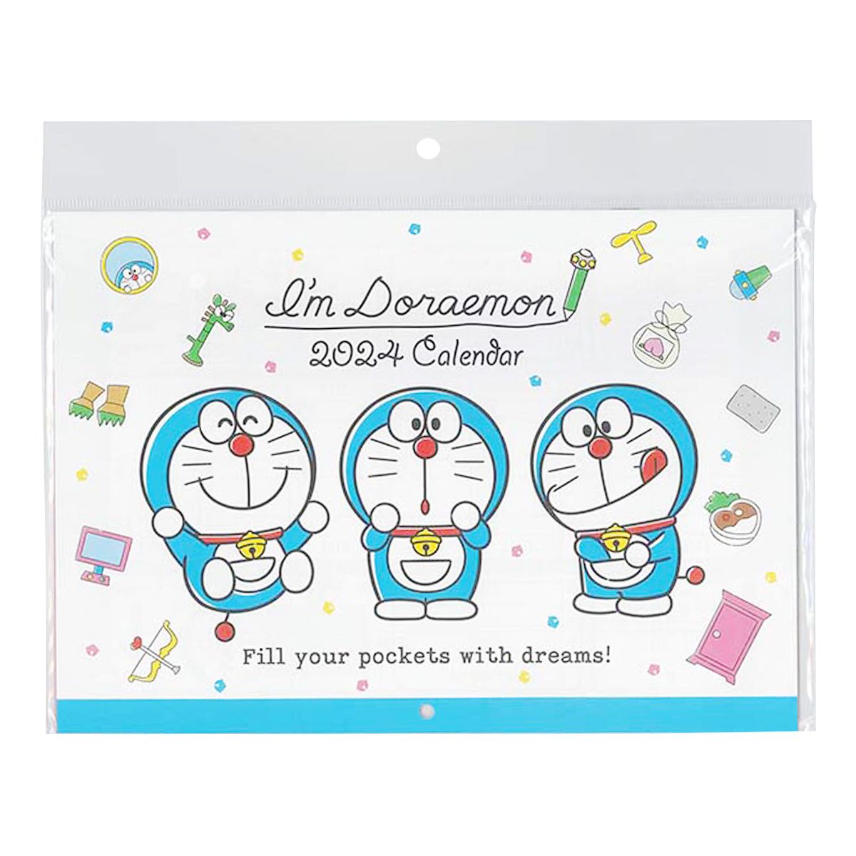 【在庫限り】2024年 B5壁掛けカレンダー Im Doraemon 351835