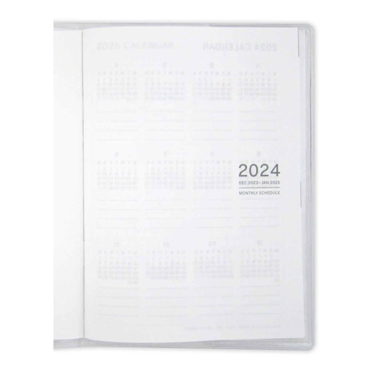 【OUTLET】2024年 A6ダイアリー マンスリー＆ウィークリー ファブリック 2色 351959