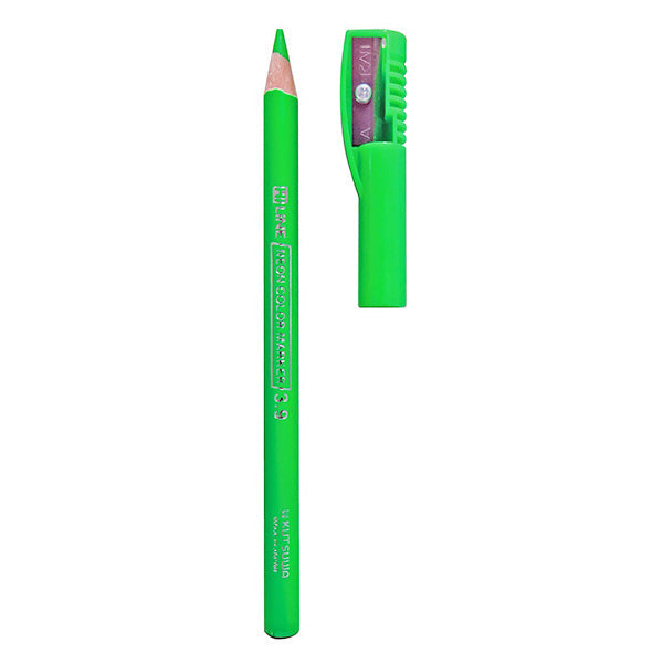 蛍光ペン 蛍光マーカー カラーペン カラーマーカー 鉛筆タイプ 鉛筆の蛍光マーカー グリーン クツワ RF017GR 17.5cm 　352058