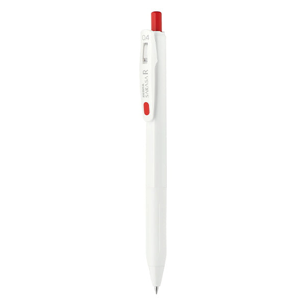ボールペン ZEBRA ゼブラ サラサR ジェルボールペン 白軸 0.4 赤　352274