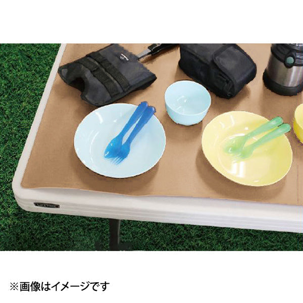 テーブルマットデスクマット アウトドアテーブルマット ダークブラウン H54xW81cm　353148