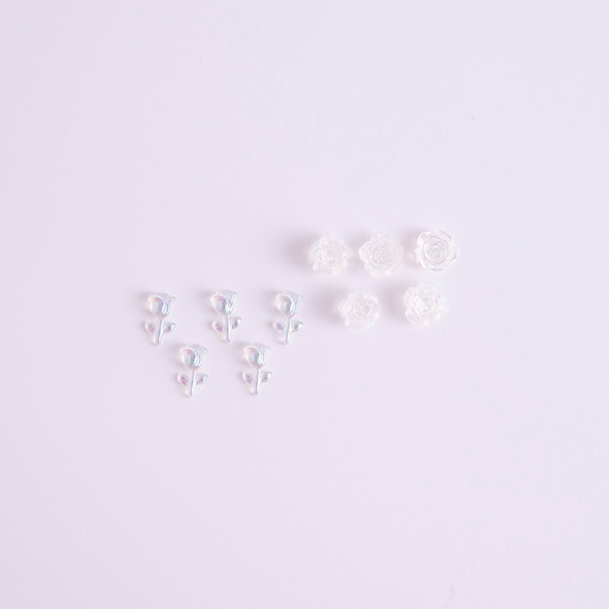 ネイルパーツ C15 チューリップ&ローズ クリア　353304