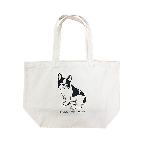【販売終了】トートバッグ ショルダーバッグ ブルドッグ キャンバスカラー H30×W44×D16cm　353905