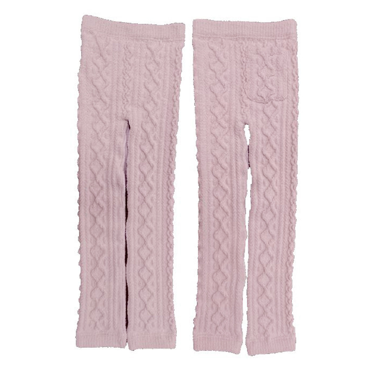 GU]もこもこボーダーレギンスシェリーメイバイオレットレッグウェア