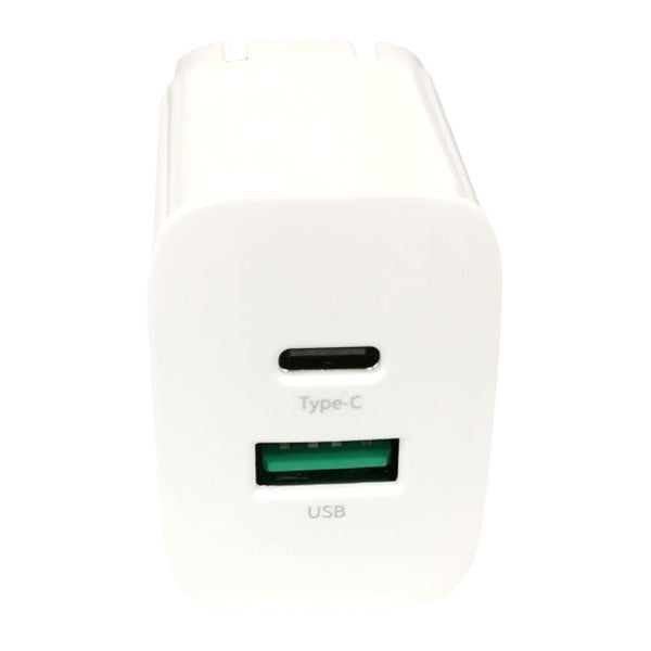 AC充電器 スマホ充電器 チャージャー 急速充電器 2ポート 20W対応 TypeC USB-A　355204
